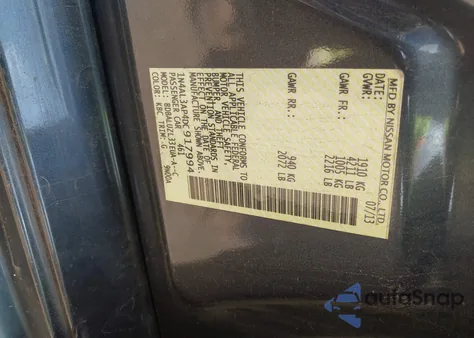 2013 Nissan Altima 2.5 Sv z USA, uszkodzony, nr VIN 1N4AL3AP4DC917994